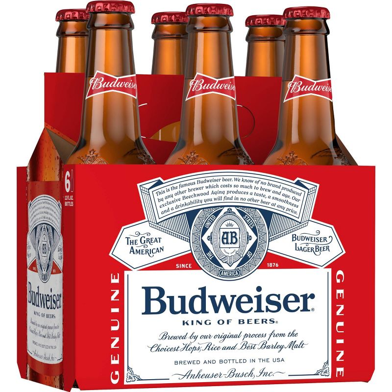 Budweiser Lager Beer - 6pk/12 fl oz Bottles