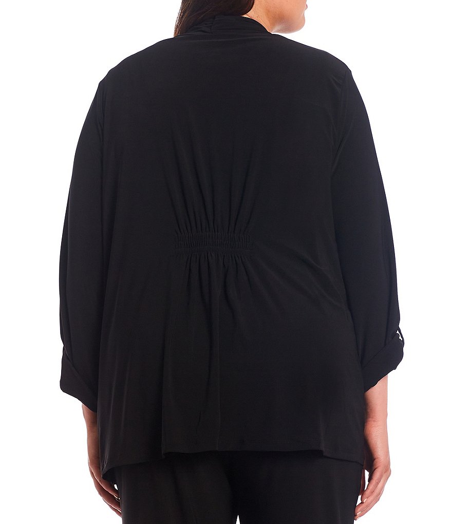 Investments Plus Size Soft Separates Long Sleeve Open-Front Jacket