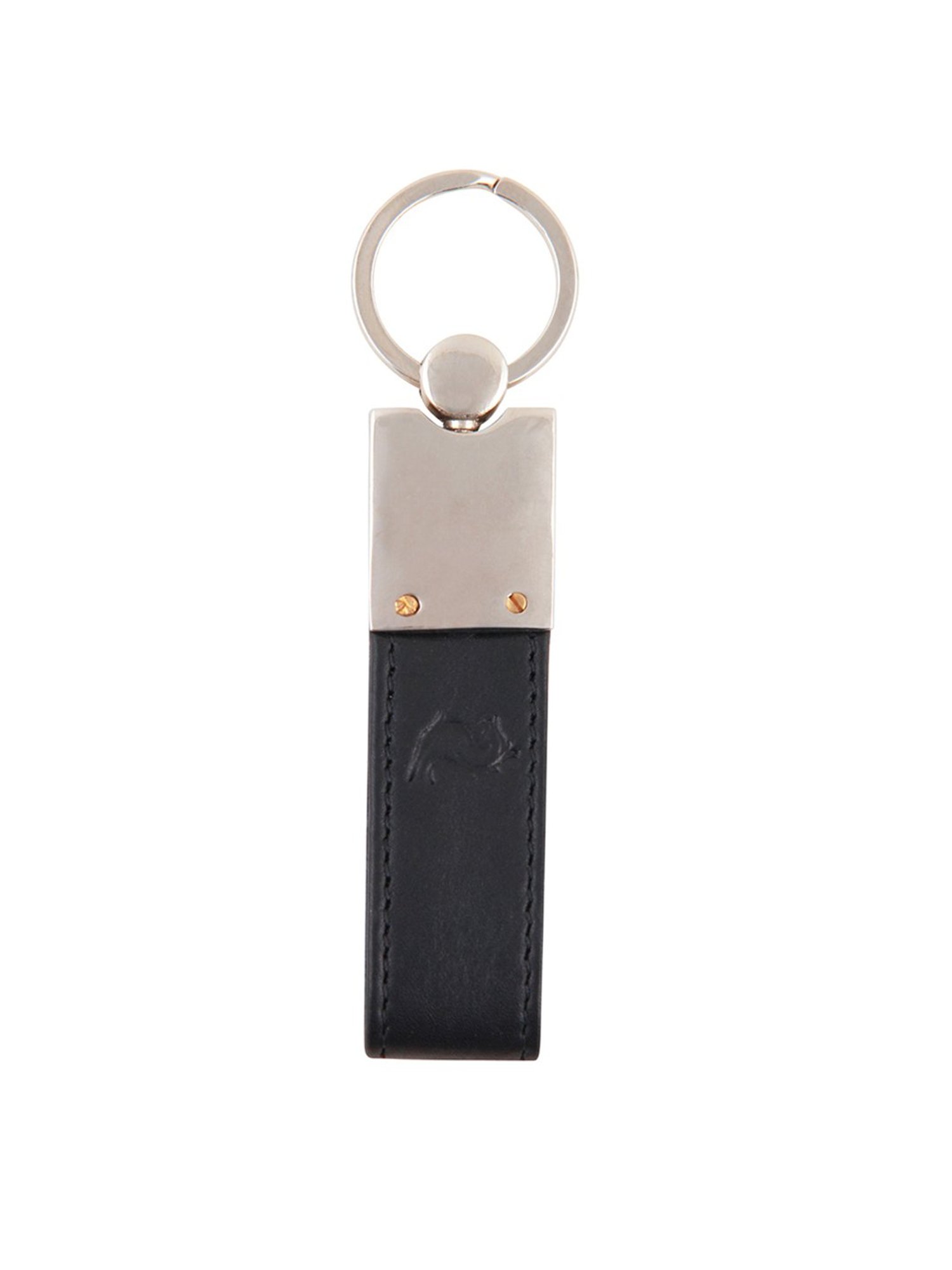 Kara Black Leather Keychain