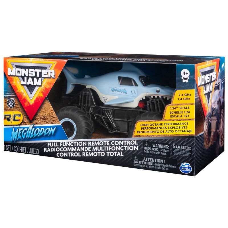 Monster Jam Official Megalodon  1:24 Scale  Remote Control 2.4 GHz Monster Truck