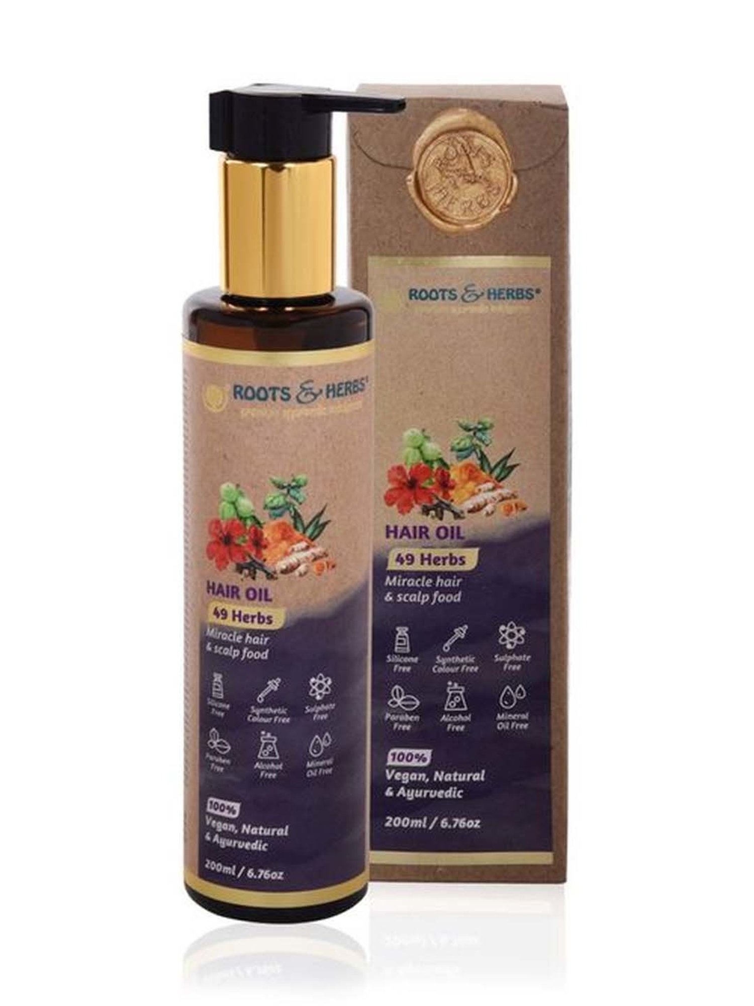 ROOTS AND HERBS 49 Herbs Hair Oil - 200 ml