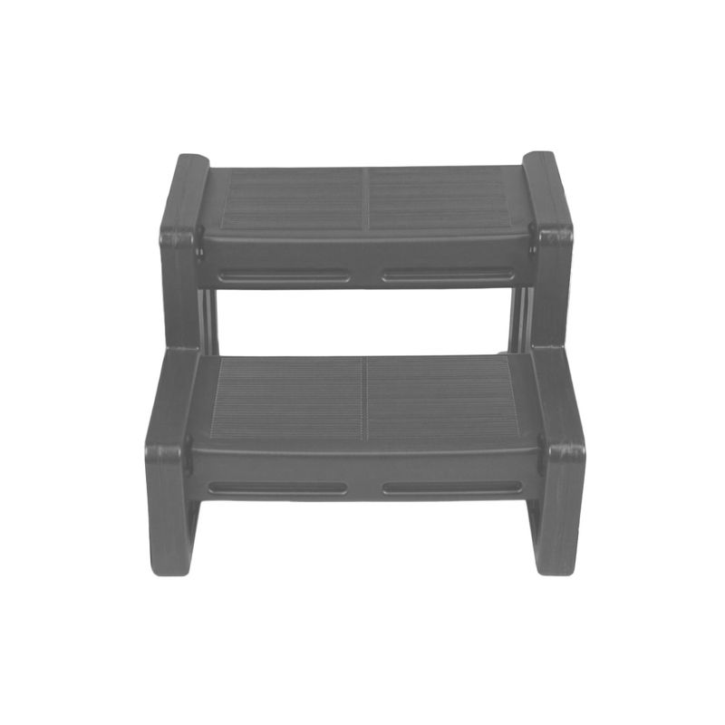 Vinyl Works 22 Inch Junior Resin Multi Purpose Home Garden Garage Spa and Hot Tub Steps, Gray