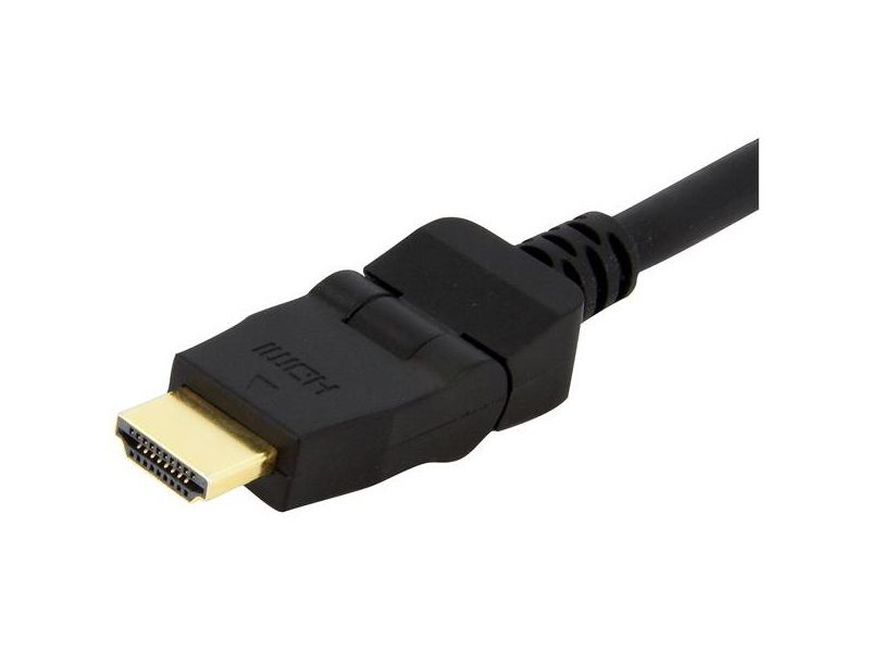 StarTech.com 6 ft 180&deg; Rotating High Speed HDMI&reg; Cable - HDMI - M/M - HDMI - 6 ft - 1 x HDMI Male - 1 x HDMI Male - Gold-plated Connectors