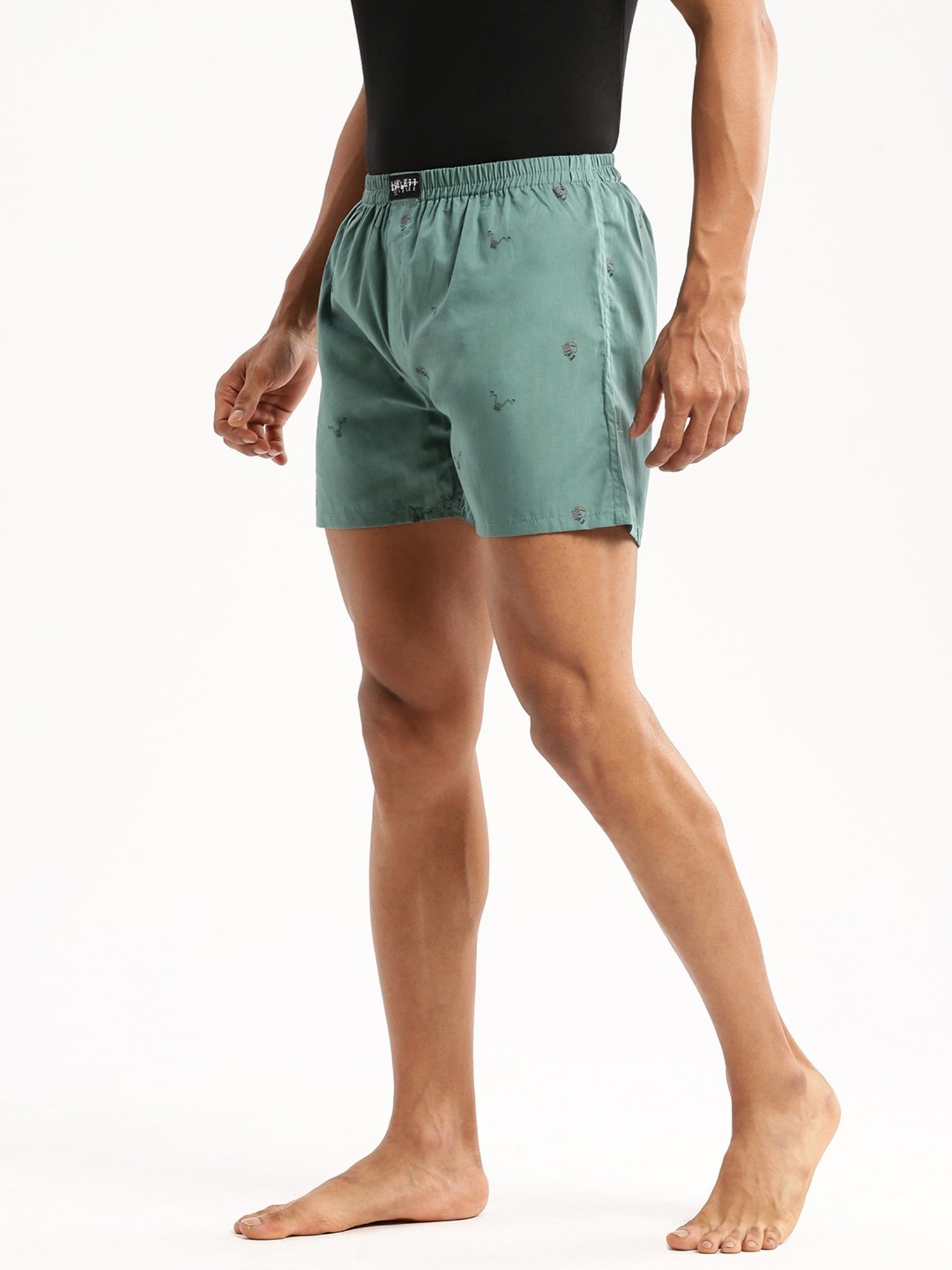 SHOWOFF Green Slim Fit Printed Boxers