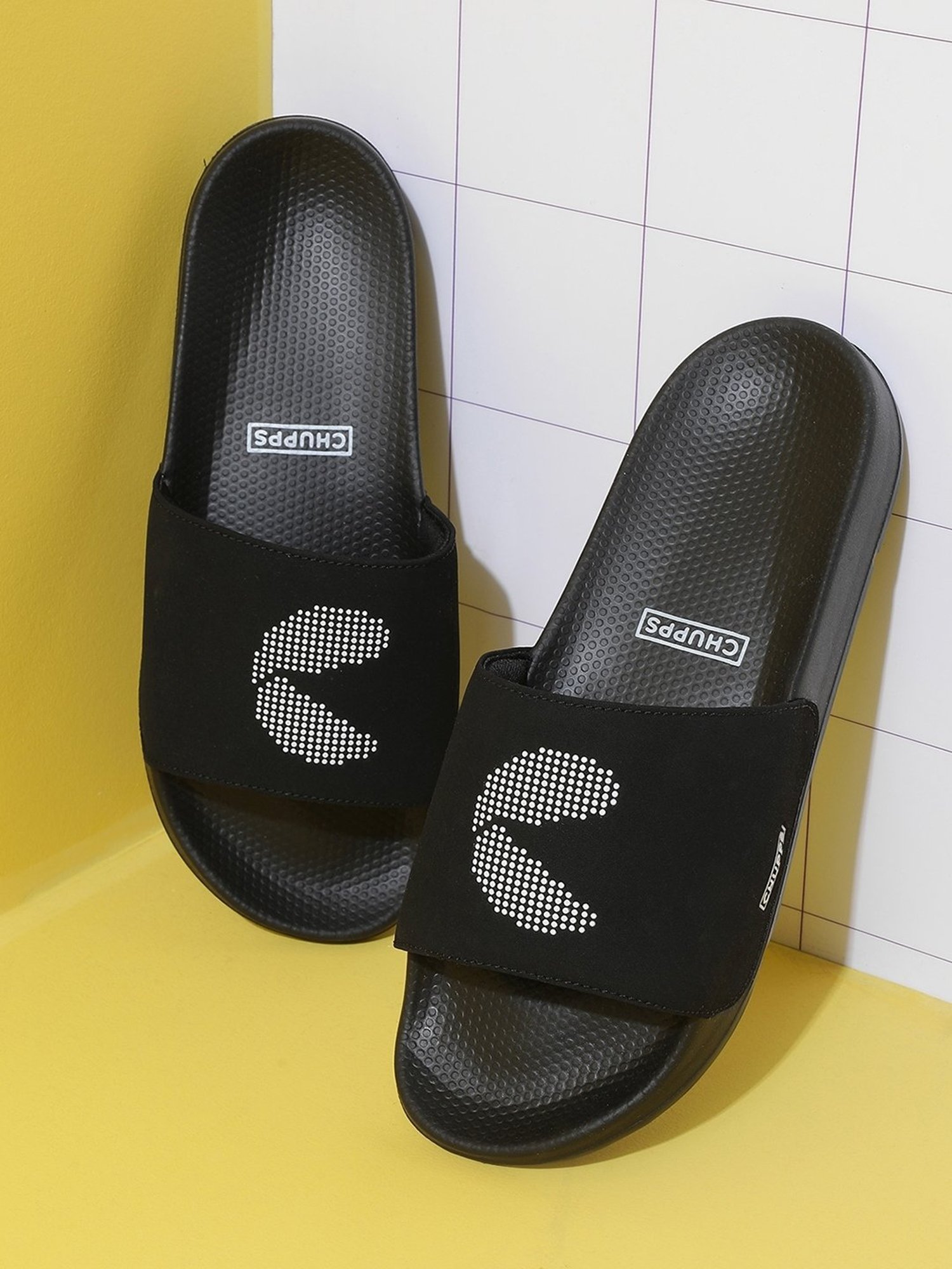 Chupps Men's Black Slides