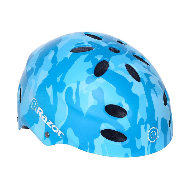 Razor 97869 V-17 Youth Kids Safety Multi Sport Bicycle Helmet For Children 8-14 with 17 Cooling Vents, Adjustable Strap, and Padding, Blue