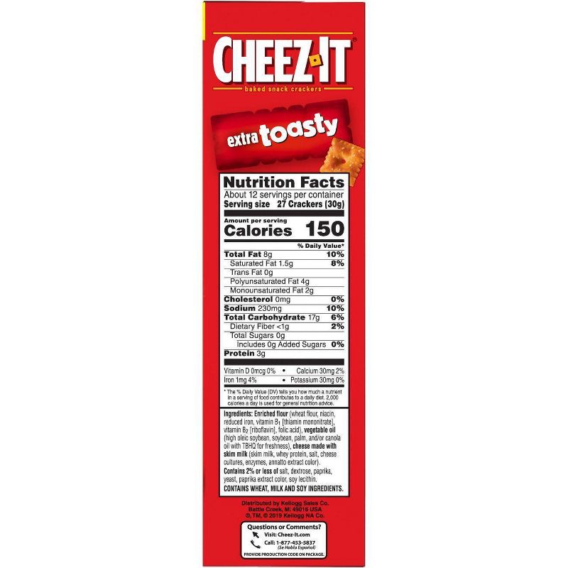 Cheez-It Extra Toasty Baked Snack Crackers - 12.4oz