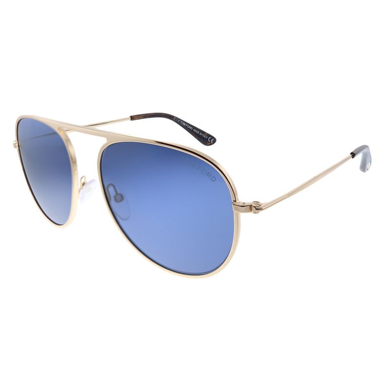 Tom Ford Jason-02  28V Unisex Pilot Sunglasses Light Rose Gold 57mm