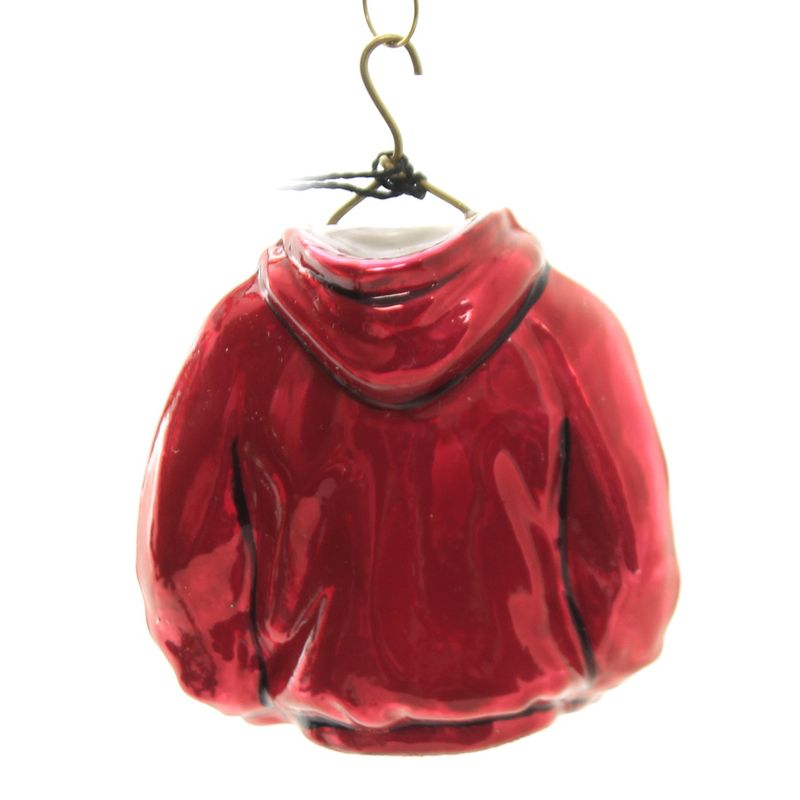 Joy To The World 4.25" Scarlet Osu Hoodie Ornament Ohio State Collegiate  -  Tree Ornaments