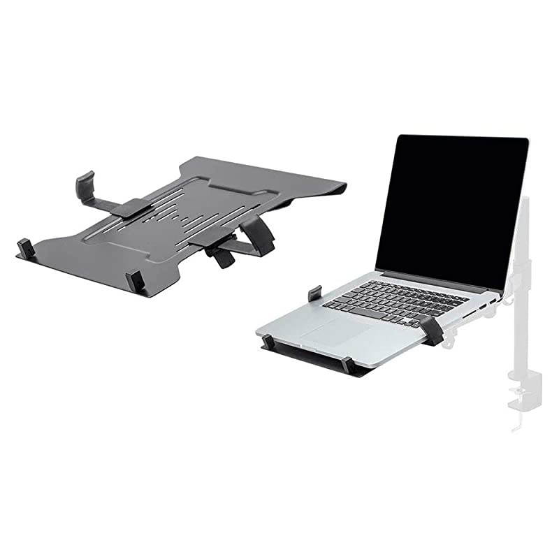Laptop Holder Attachment for LCD Desk Mounts - Black Ideal for Work, Home, Office Laptops - Workstream Collection
