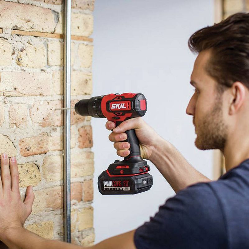 Skil HD529402 PWRCore 20 20V Brushless Lithium-Ion 1/2 in. Cordless Hammer Drill Kit (2 Ah)