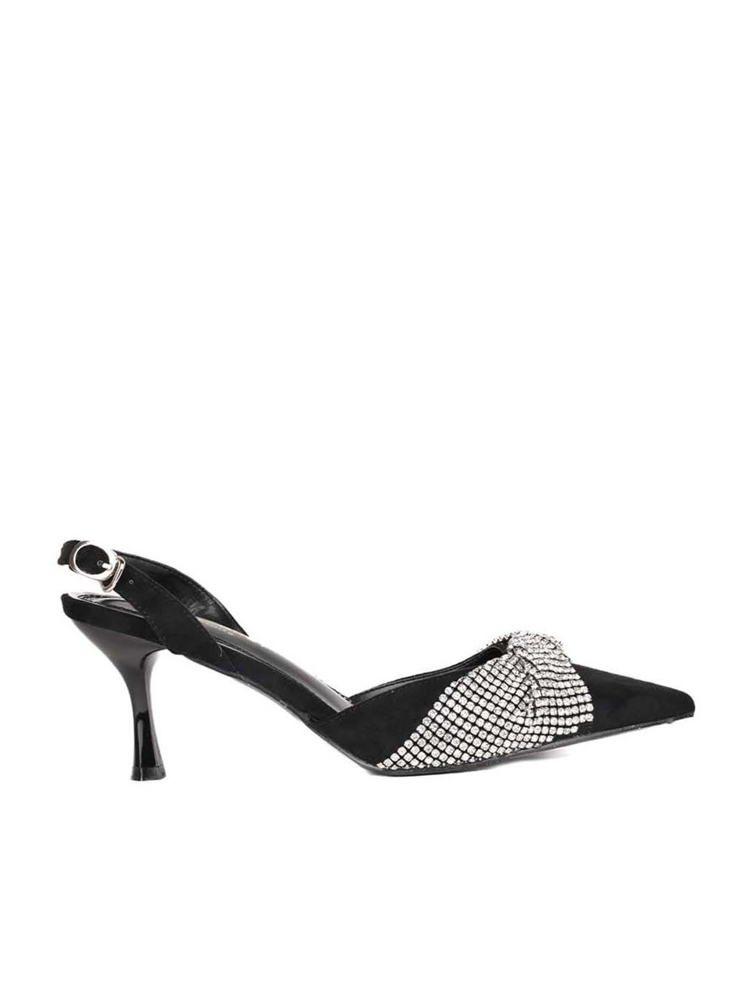 Ronnie Grey Women's Black Back Strap Stilettos