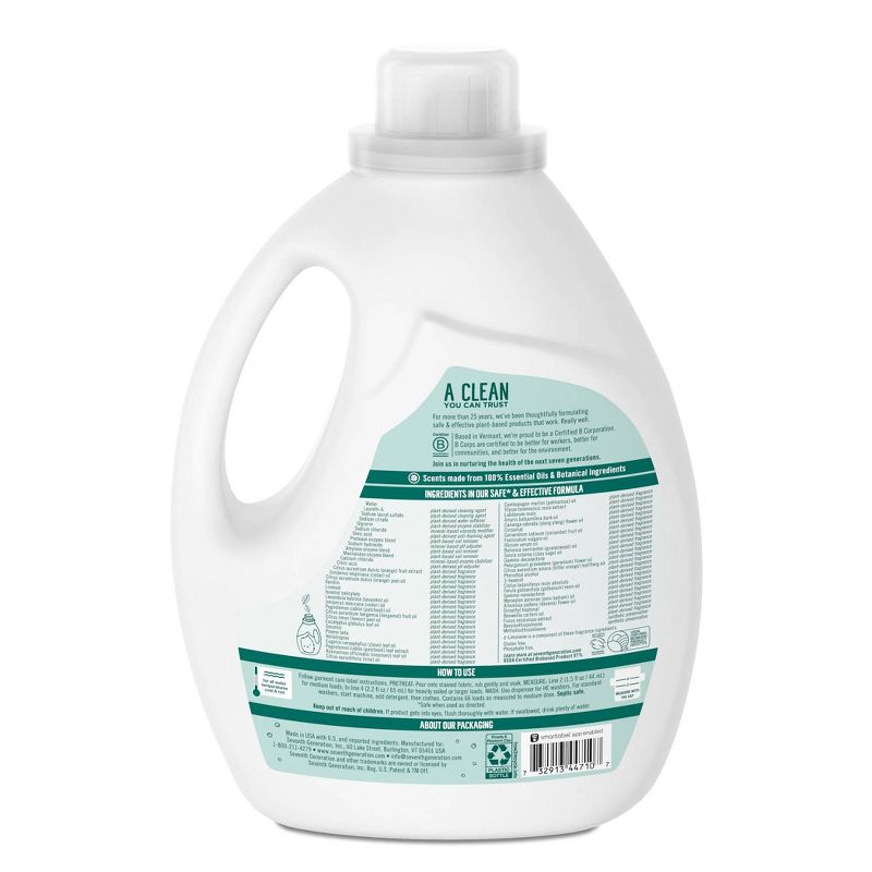Seventh Generation Natural Liquid Laundry Detergent - Alpine Falls - 100 fl oz