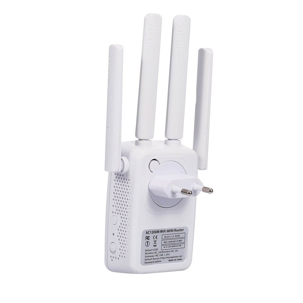 PIX-LINK AC05 1200Mbps Dual Frequency 2.4G 5G Wireless Repeater  Speed 5G Gigabit Wifi Router Antenna EU Plug