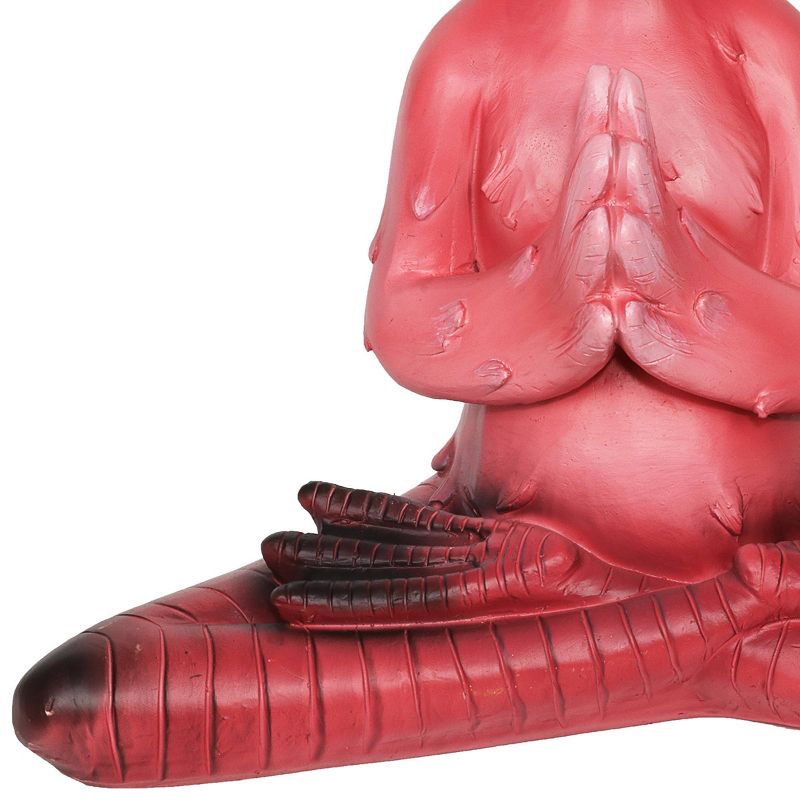 15.94" Resin Yoga Flamingo with Prayer Hands Statue Pink - Exhart