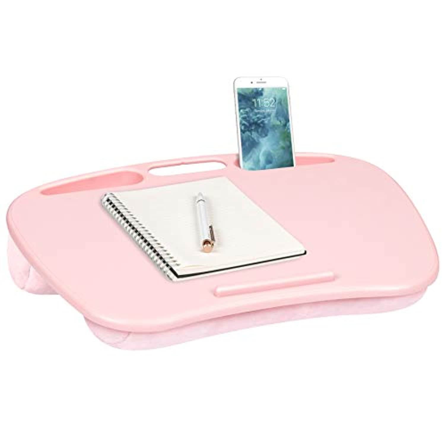 LapGear Mydesk Lap Desk with Device Ledge and Phone Holder - Rose Quartz - Fits Up to 15.6 Inch Laptops - Style No. 44444 (44444)