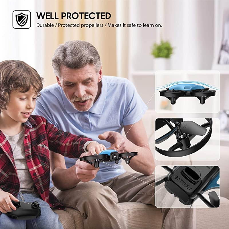 A20W Mini Drone for Kids and Beginners with Camera, 720P RC FPV Drone, Easy to Fly Portable Quadcopter with Altitude Hold, Headless Mode, Route Settiing, Gravity Sensor, 3 Batteries