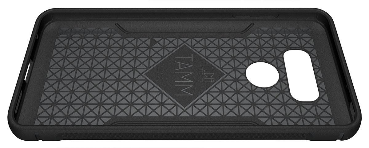 TUDIA Carbon Fiber Design Lightweight [TAMM] TPU Bumper Shock Absorption Case for LG G6 (Black)