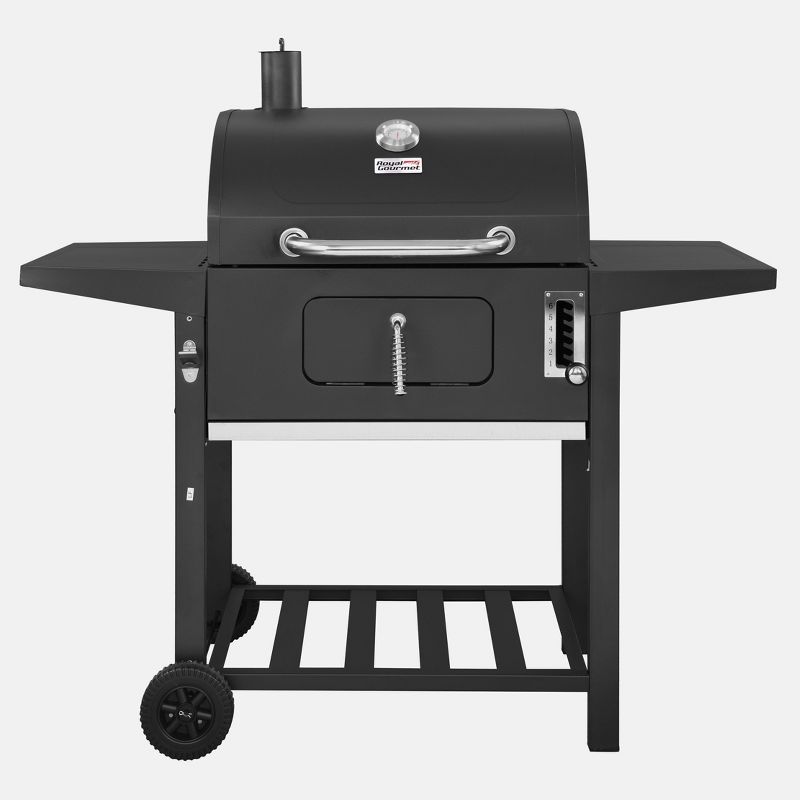 24" CD1824A Charcoal Grill with Side Shelves Black - Royal Gourmet