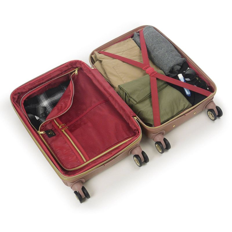 FUL Disney Princess Aurora Sleeping Beauty 21" Carry On Hardside Spinner Suitcase - Rose Gold