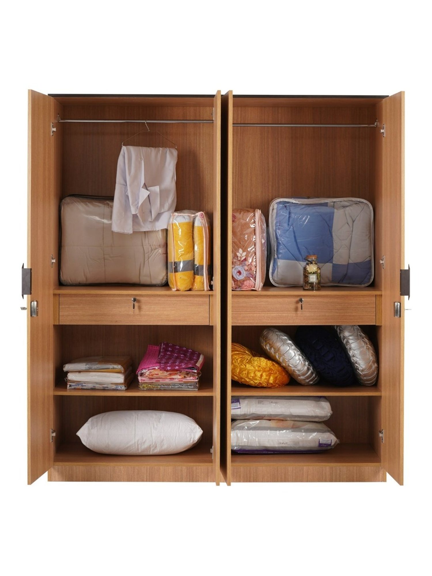 Home Basics 5 Dual Hook Chrome Plated Steel Over the Door Hanging Rack