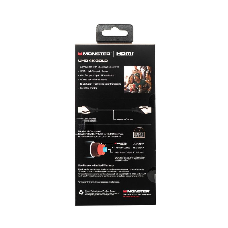 Monster 6' 4K HDMI Cable