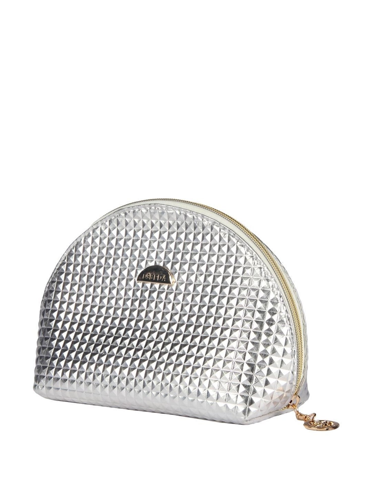 Esbeda Silver Textured Small Pouch Set of 4