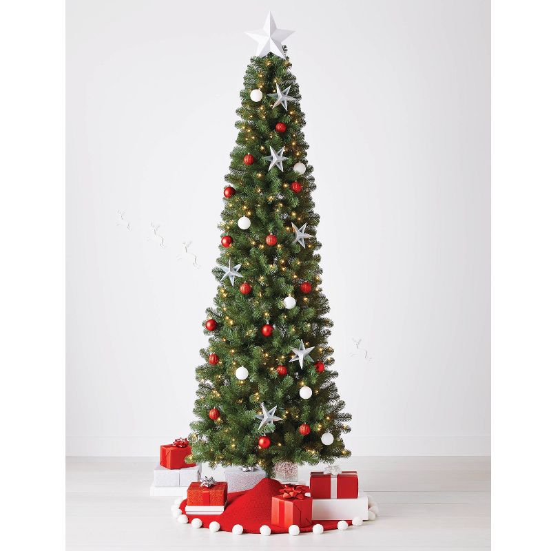 9ft Pre-lit Artificial Christmas Tree Slim Alberta Spruce Clear Lights - Wondershop™