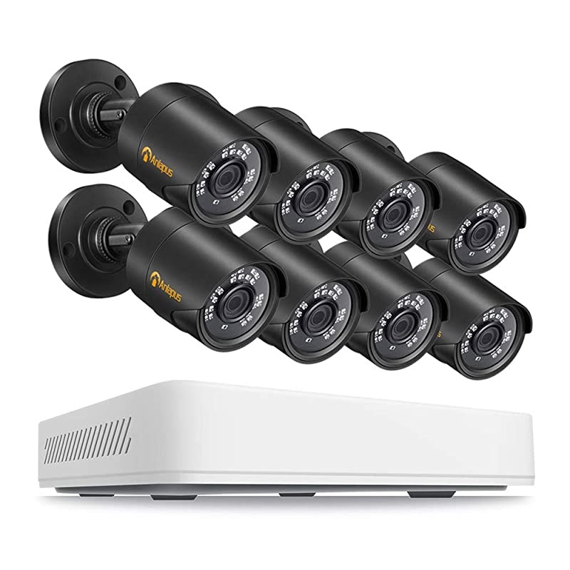 1080p Home Security Camera System, 8 Channel 1080N CCTV DVR Recorder with 8pcs 1080p Surveillance Bullet Cameras(No Hard Drive)