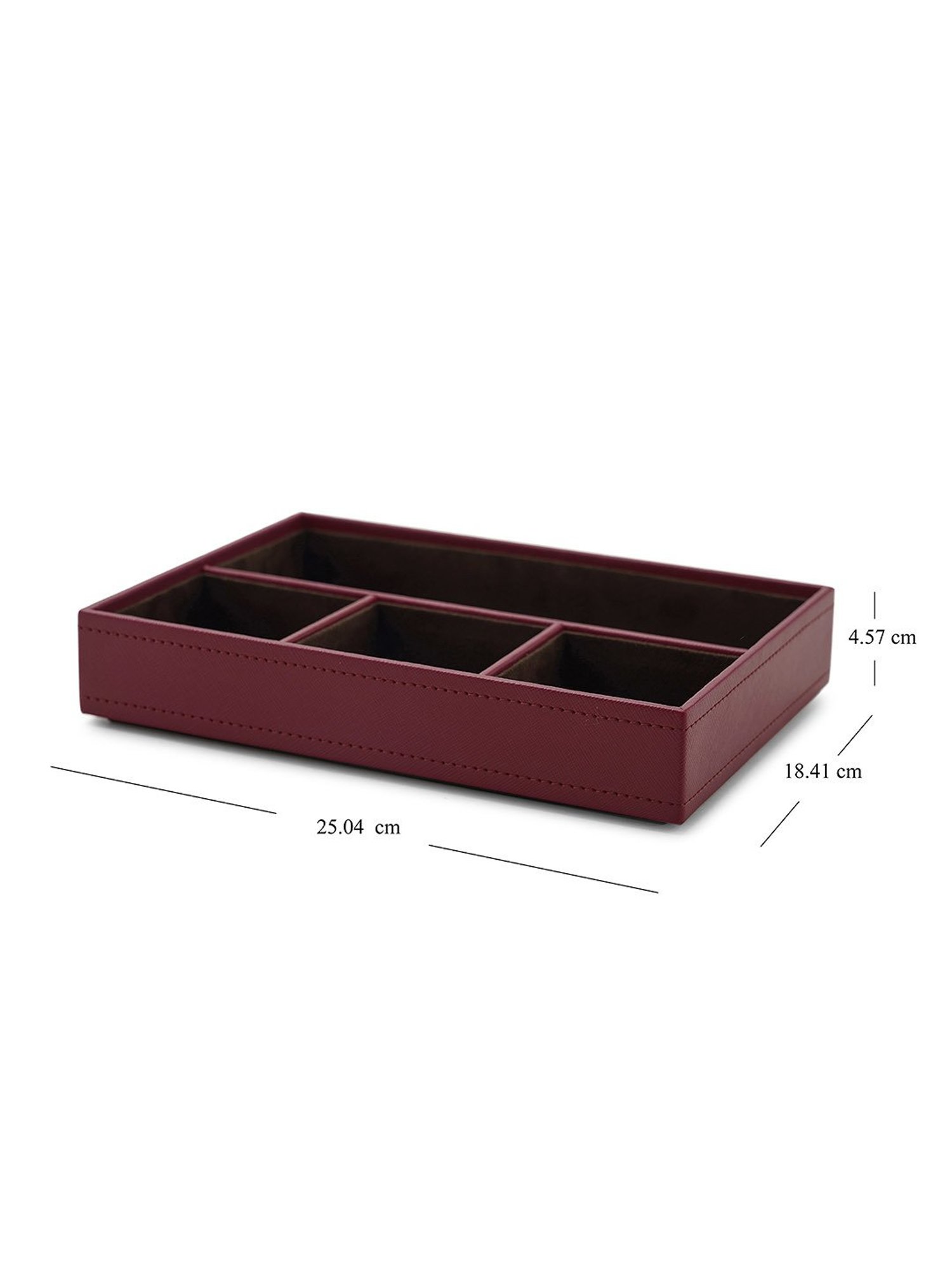 Pure Home and Living Red Leather Solid Organisers