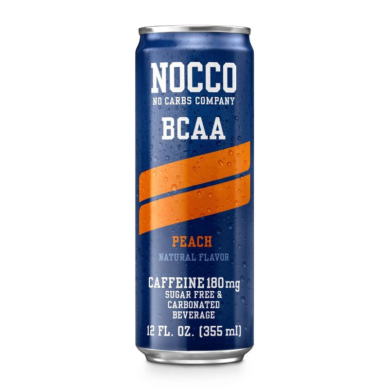 NOCCO BCAA Peach Carbonated Beverage - 12 fl oz Can
