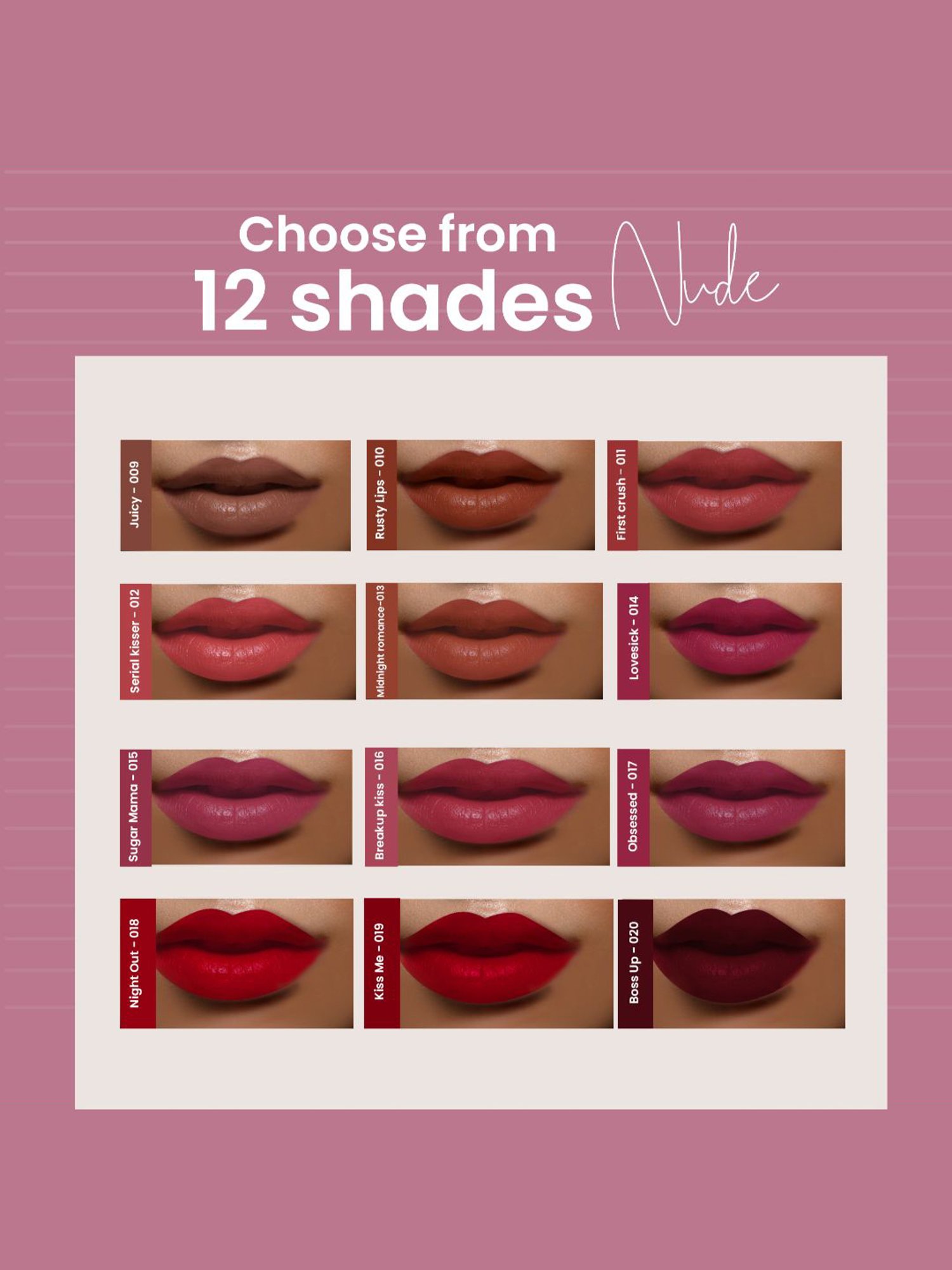 Glamveda Always On Matte Liquid Lipstick Mini Obsessed-017 - 1.2 ml