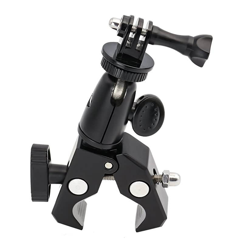 Motorcycle Bike Handlebar Mount with 1/4 Thread Camera 360 Degree Rotation for GoPro Hero 9/8/7/6/5/4/3+/3/2/1