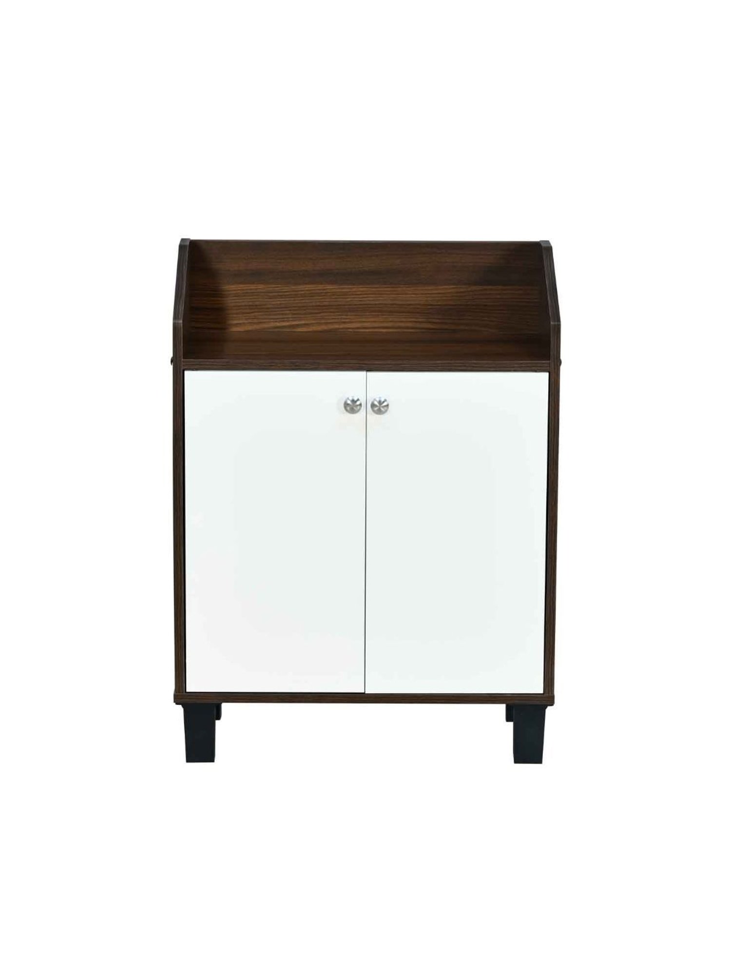 @home Aze Walnut Brown & White Engineered Wood Shoe Cabinet
