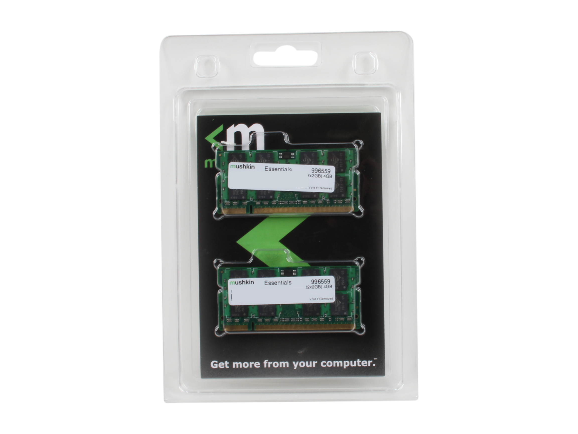 Mushkin Enhanced Essentials 4GB (2 x 2GB) 200-Pin DDR2 SO-DIMM DDR2 667 (PC2 5300) Dual Channel Kit Laptop Memory Model 996559