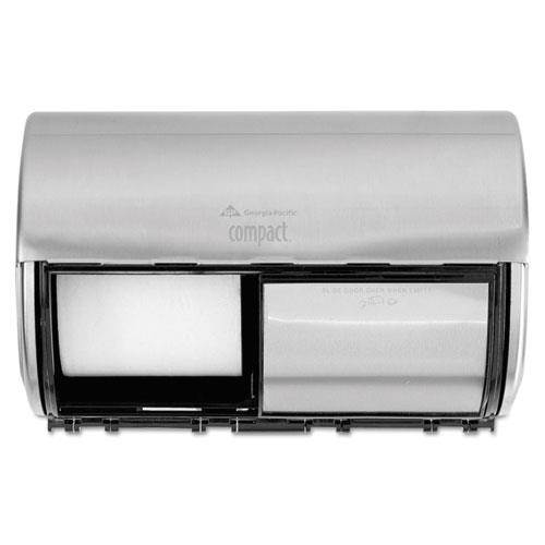 GEORGIA PACIFIC Compact Horizontal 2-Roll Tissue Dispenser Stnlss Steel 10 1/8 x