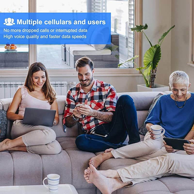 Cell Phone Signal Booster 4G LTE Signal Booster T-Mobile US Cellular 700Mhz Band 12/17 ATT Cell Phone Booster Mobile Signal Amplifier Repeater Extender for Home - Support Multiple Users