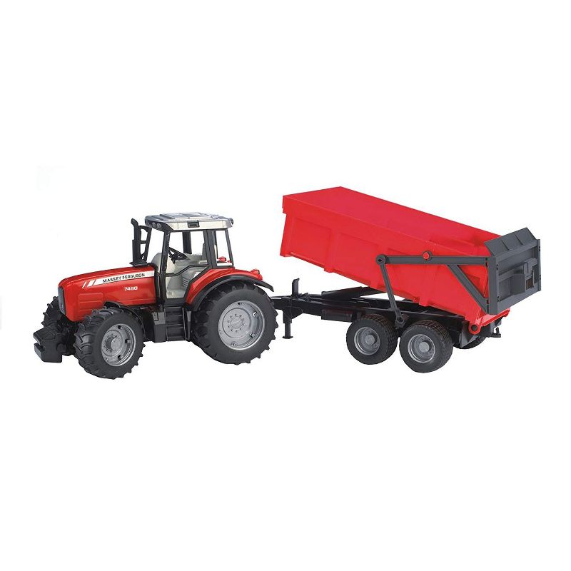 Bruder Massey Ferguson 7480 with tipping trailer