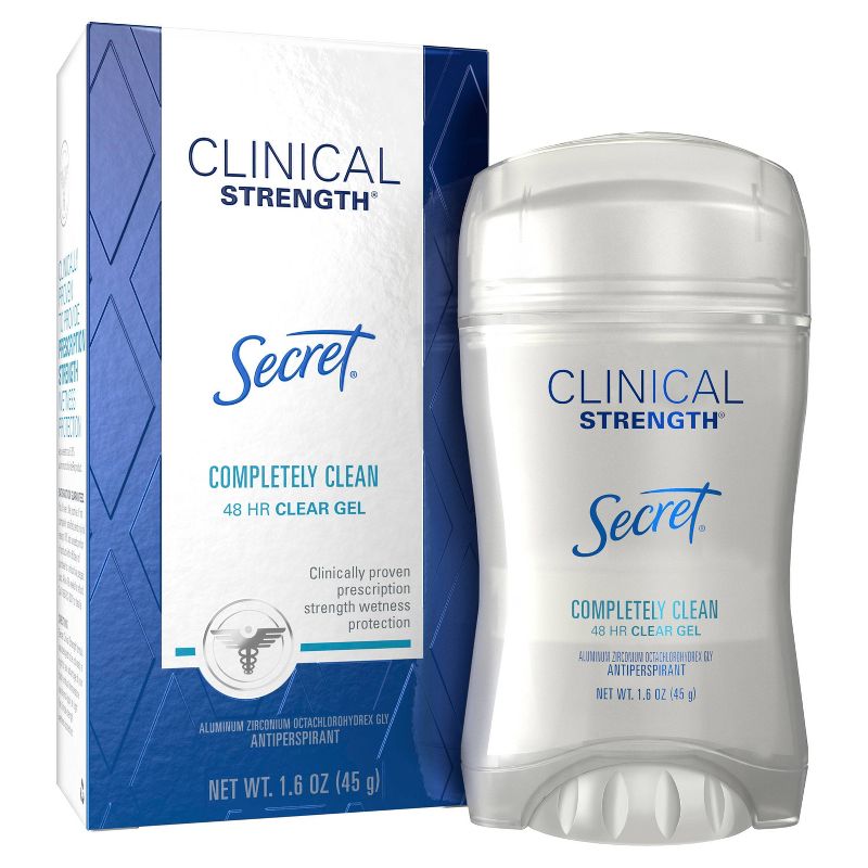 Secret Clinical Strength Completely Clean Antiperspirant & Deodorant Clear Gel - 1.6oz