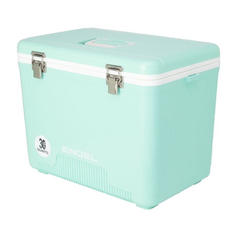 Engel UC30SF 30 Quart 8 Can Leak Proof Odor Resistant Insulated Cooler Drybox with Integrated Shoulder Strap, Seafoam