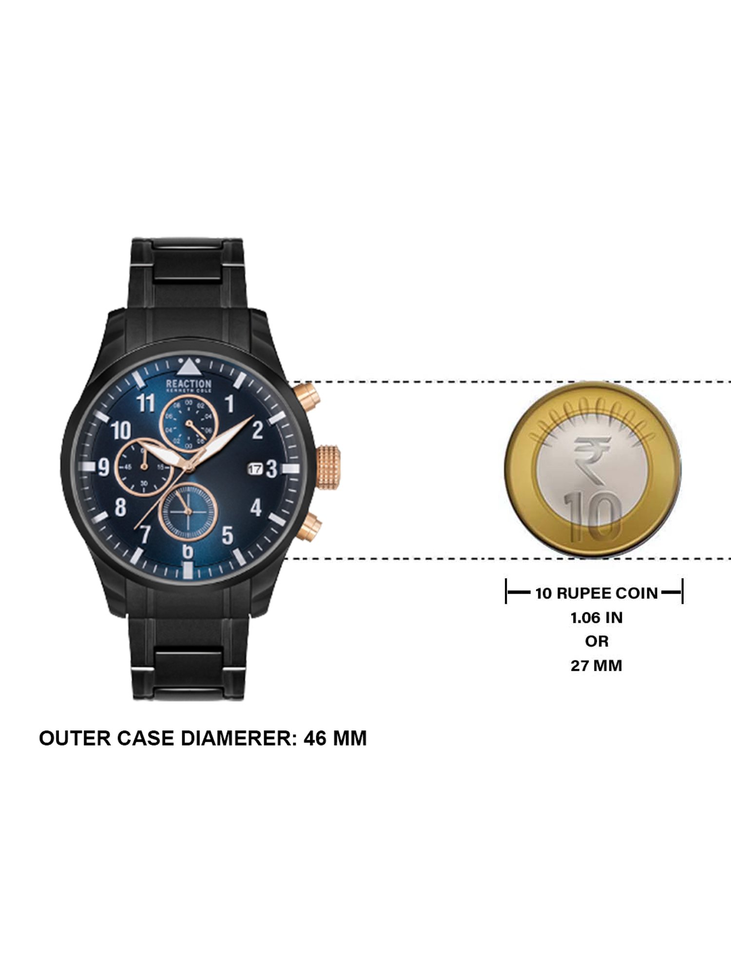 Reaction Kenneth Cole KRWGK2192504 Bronte Chronograph Watch for Men