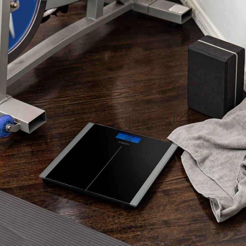 Digital Body Weight Scale with Resistance Bands Black - Etekcity