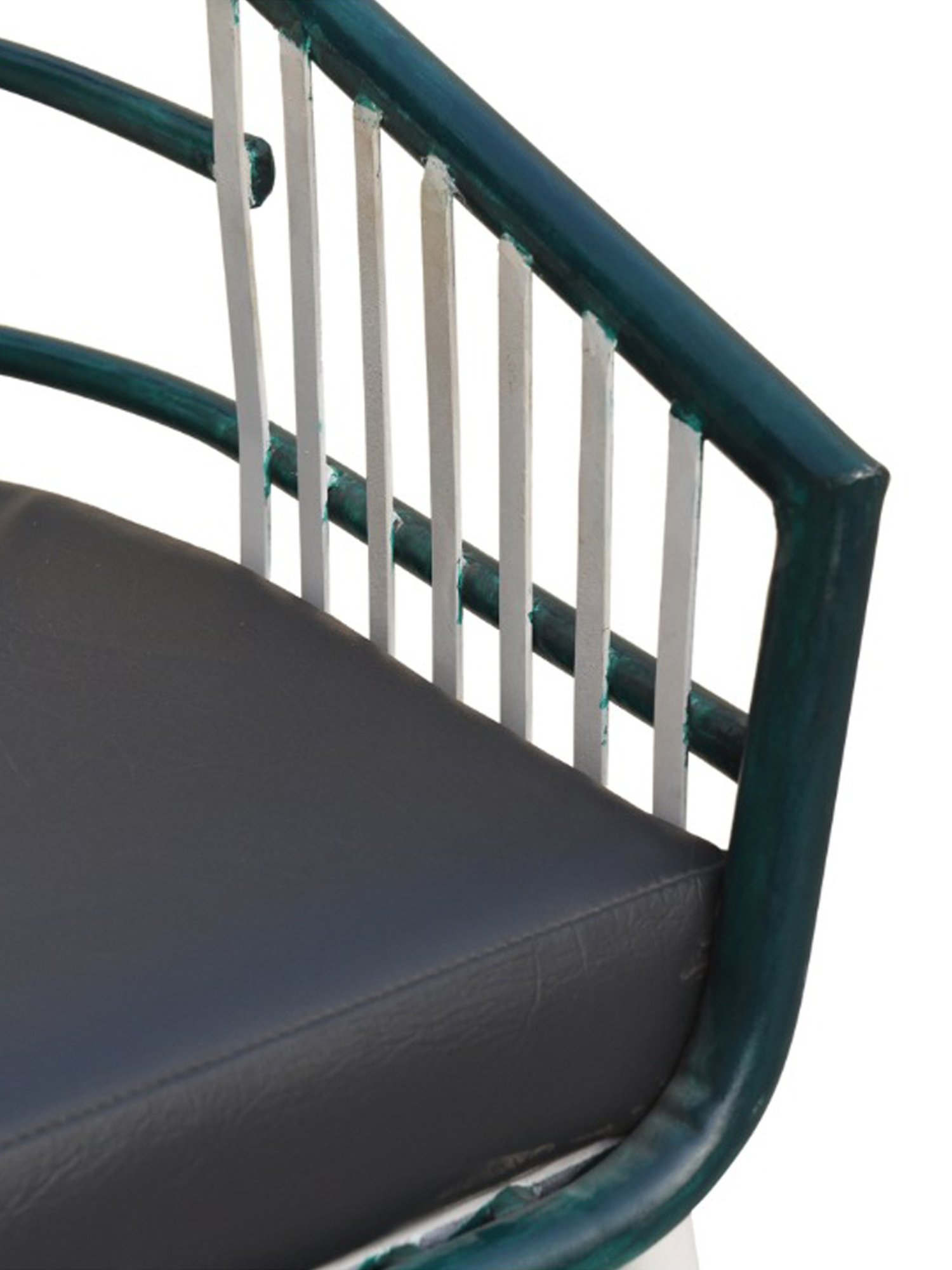 Artisans Rose Go Green Green Metal & Leatherette Chair