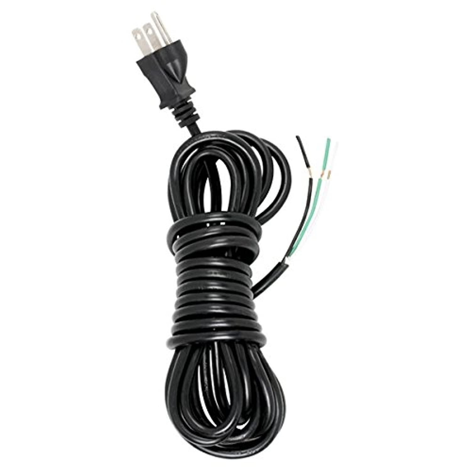 satco - 15 ft 18/3 svt black cord set