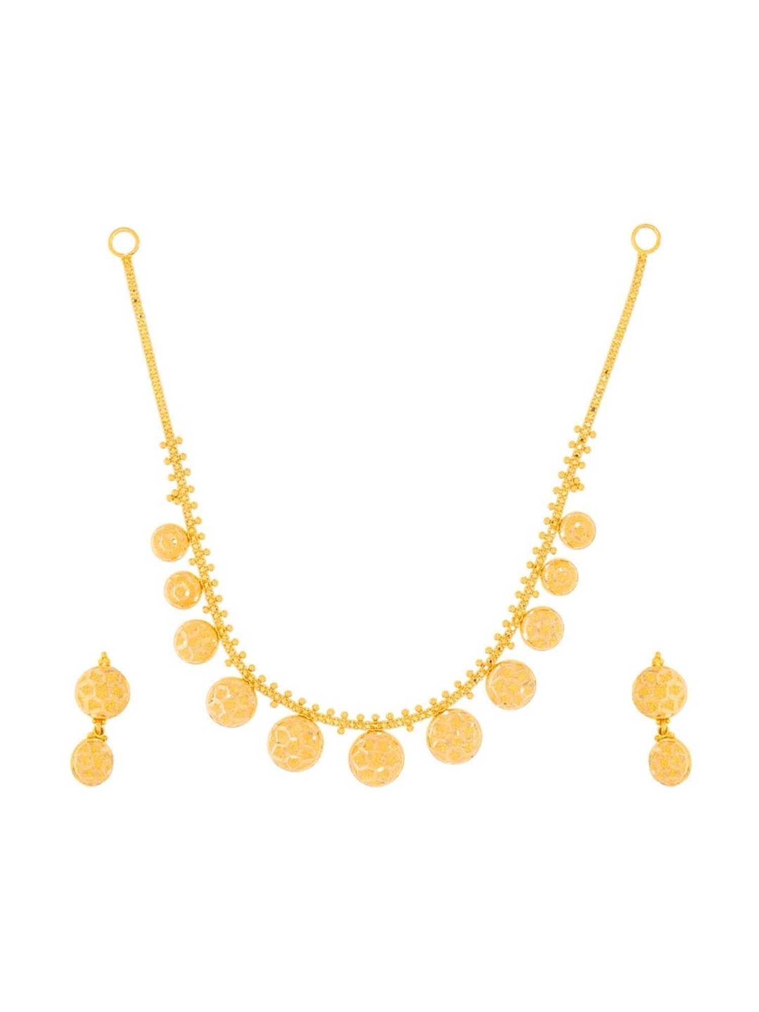 Waman Hari Pethe Jewellers 22k Gold Necklace Set for Women
