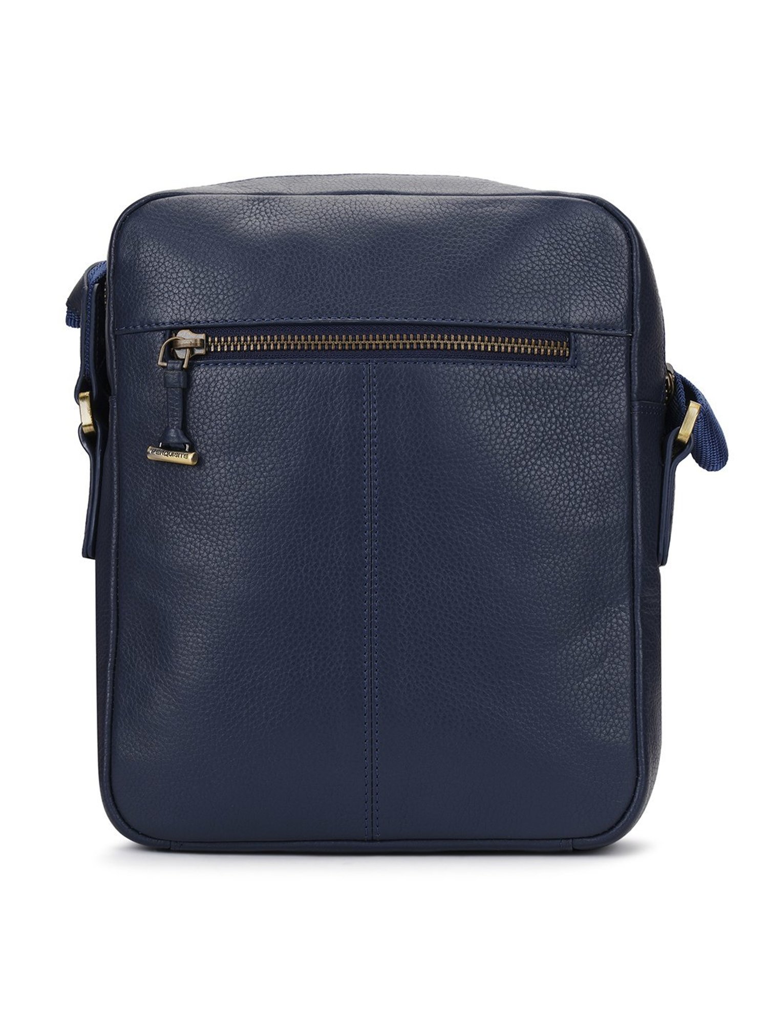 PERQUISITE MARK Navy Solid Medium Cross Body Bag