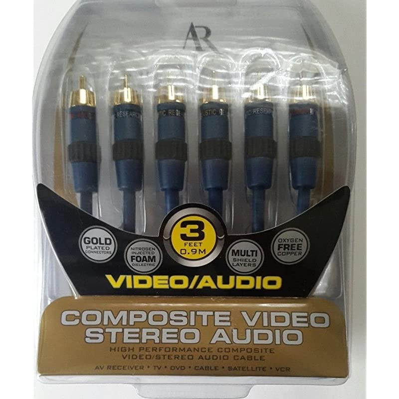 3ft  Gold Plated Composite Videoaudio Cable