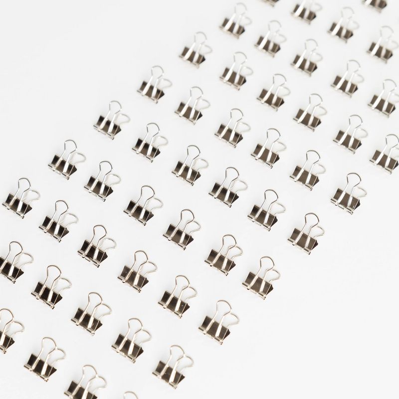 U Brands 60ct Mini Binder Clips Silver