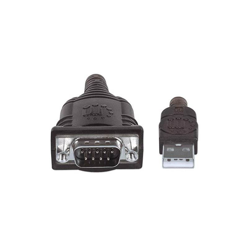 USB to Serial Adapter Converter - Connects Serial Device to a USB Port, Prolific PL-2303RA Chipset, 18 Inch Cable - Compatible with Windows 2000/XP/Vista/7-205153