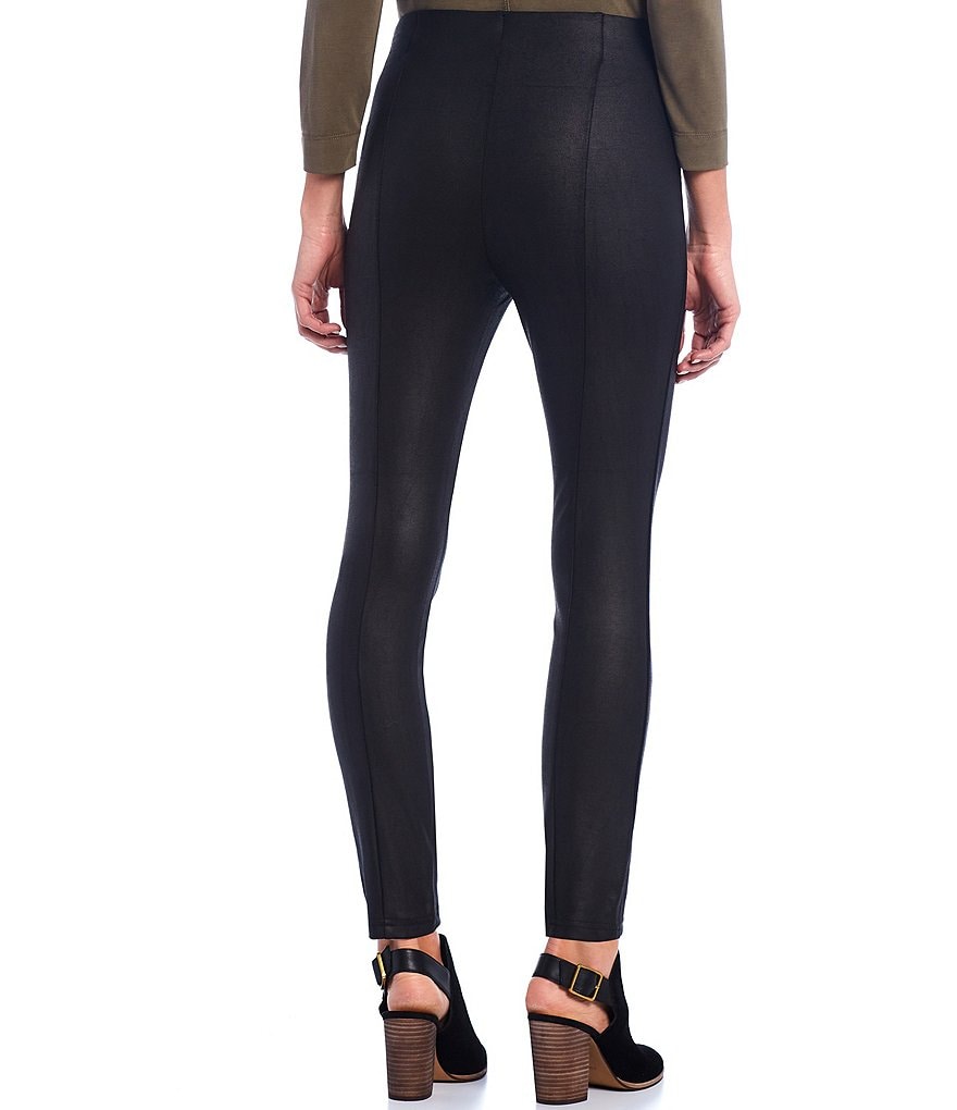 Gibson & Latimer Seam Front Coated Ponte High Rise Leggings